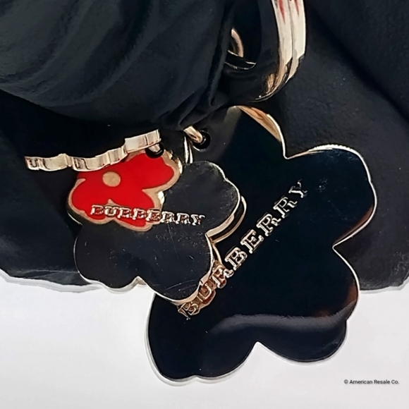 Rare Burberry Prorsum Red Flower Bloom Key Fob Keychain Purse Charm - Picture 5 of 7